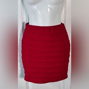 Red Ambiance Apparel Bandage Bodycon Skirt Y2K
